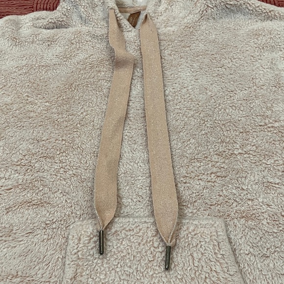 Women’s size small light pink / beige Denver Hayes Plush Hooded Sweatshirt Dress - Picture 4 of 16